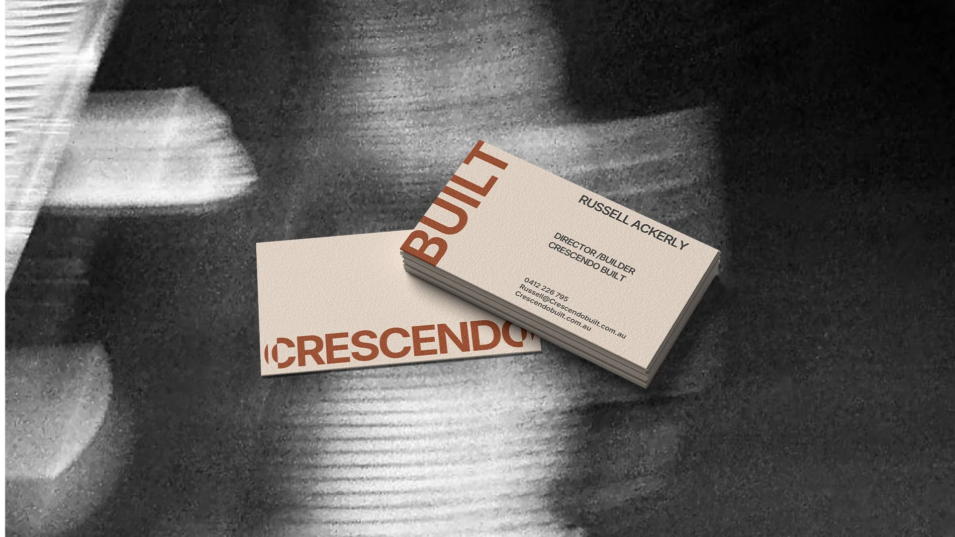 Crescendo Built business cards